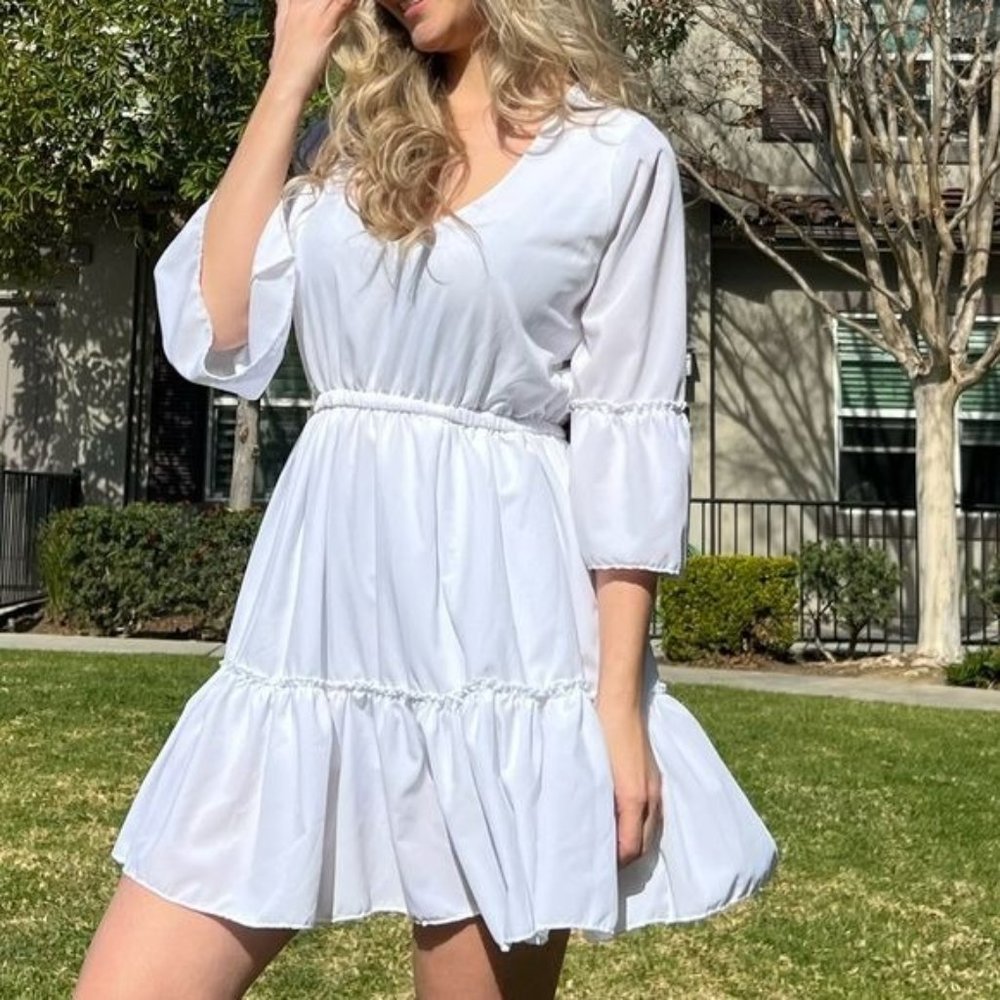 Colombian Mini White Dress Small